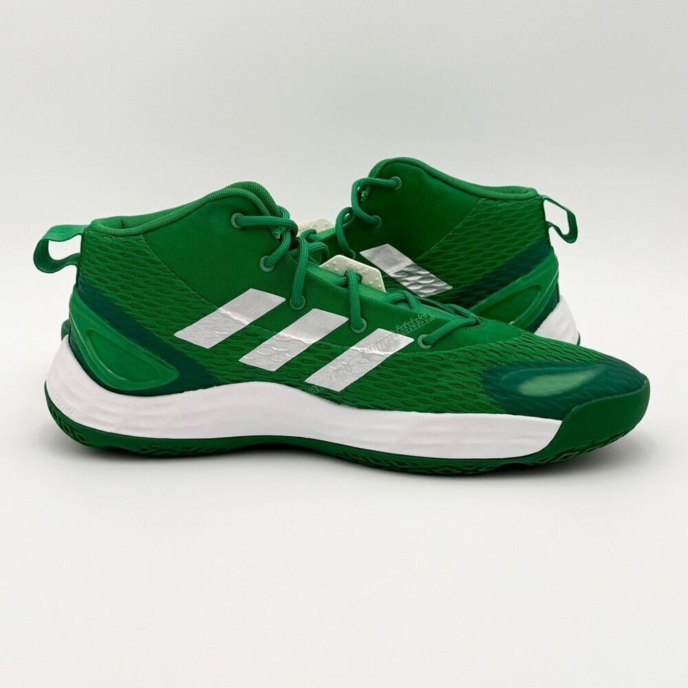 Adidas SM Exhibit A Mid Basketball Sneakers in Green White Lace Up - US Men’s Si - Picture 9 of 16